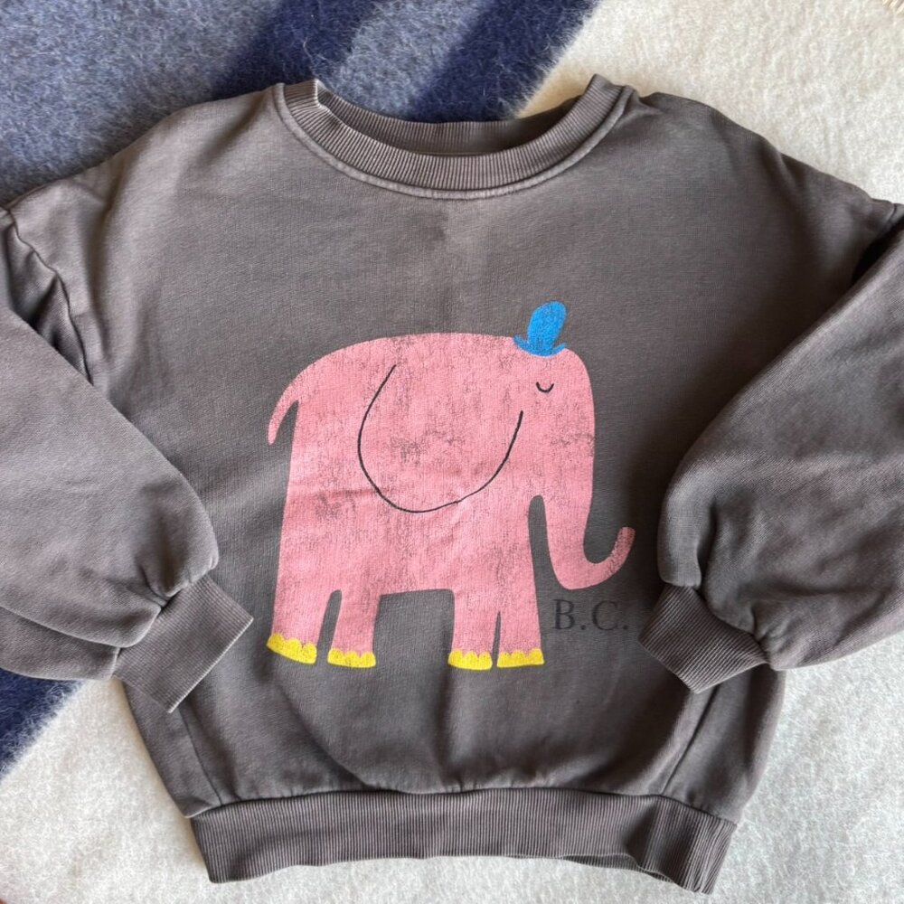 Bobo Choses The Elephant sweatshirt in size 4-5